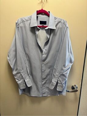 David Donahue Light Blue Men's Dress Shirt - Long Sleeve
